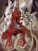 Delaunay, Robert Eiffel Tower  Red tower oil painting reproduction